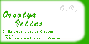 orsolya velics business card